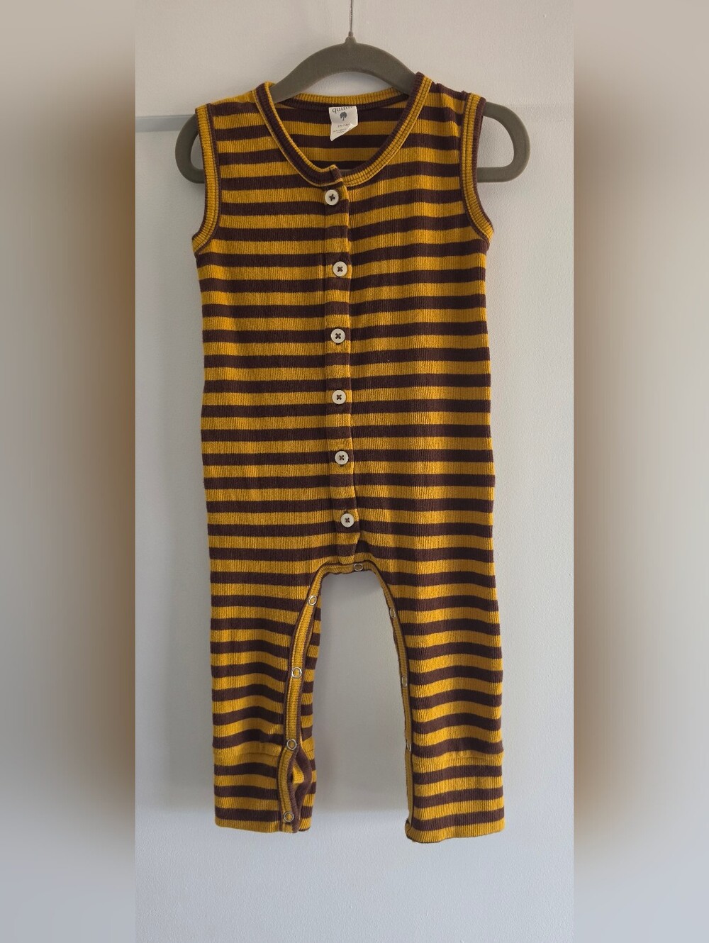 kate quinn Mustard and Brown Striped Knit